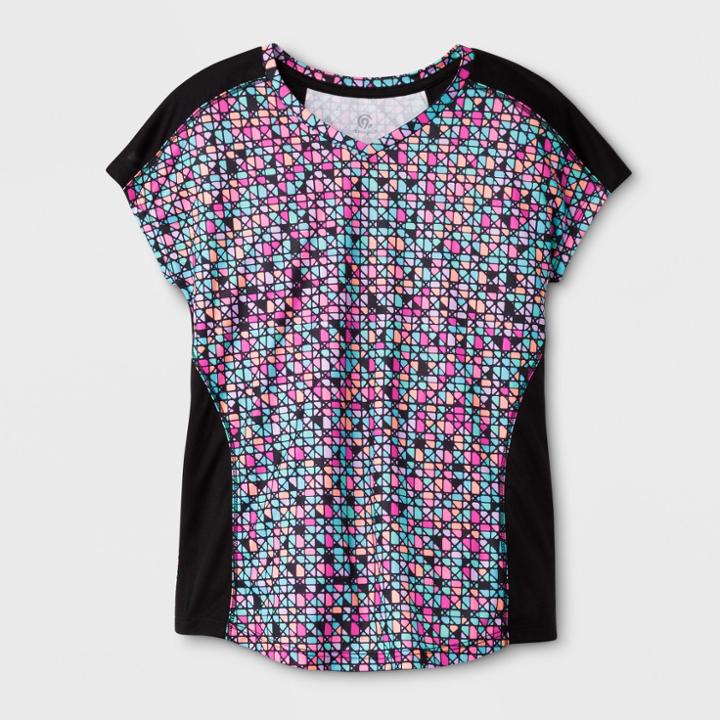 Girls' Printed Tech T-shirt - C9 Champion Black Floral Print