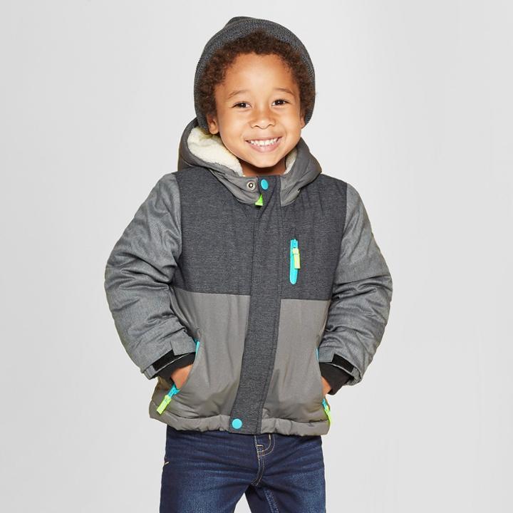 Toddler Boys' Space Multi Parka - Cat & Jack Gray