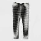 Toddler Girls' Striped Leggings - Cat & Jack Black/cream
