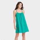 Women's 100% Cotton Gauze Sleep Dress - Stars Above Jade