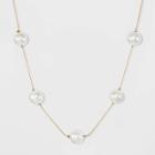 Short Pearl Station Necklace - A New Day Pearl/gold