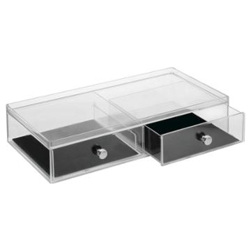 Idesign Drawers Jewelry - 2 Drawer Wide, Adult Unisex, Clear Black
