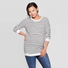 Maternity Striped Sweatshirt - Isabel Maternity By Ingrid & Isabel Cream