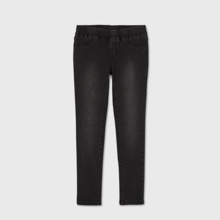 Girls' Faded Jeggings - Cat & Jack Black Wash