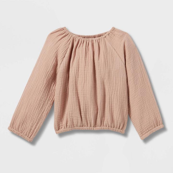 Grayson Collective Toddler Girls' Gauze Long Sleeve T-shirt -