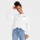 Women's Disney 101 Dalmatians Pocket Long Sleeve Graphic T-shirt - White