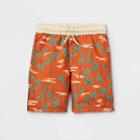 Boys' Palm Tree Print Swim Trunks - Cat & Jack Brown