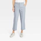 Women's High-rise Straight Leg Ankle Pants - A New Day Gray