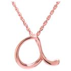 Distributed By Target Women's Rose Gold Over Sterling Silver Cursive Script Initial Pendant - A