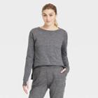 Women's Cozy Spacedye Long Sleeve Top - Joylab Charcoal Gray