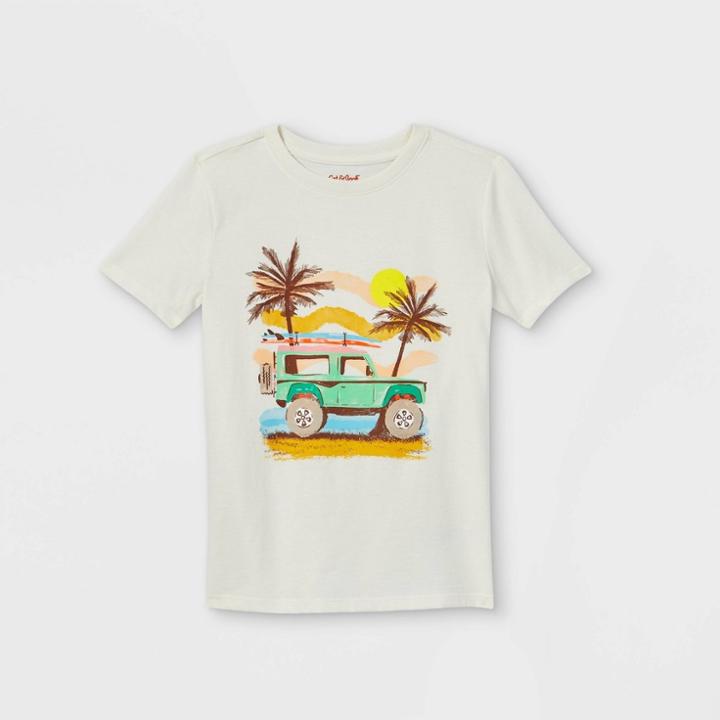Boys' Safari Graphic Short Sleeve T-shirt - Cat & Jack Cream