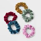 Mini Velvet Hair Twisters 5pc - A New Day Multicolor Cools