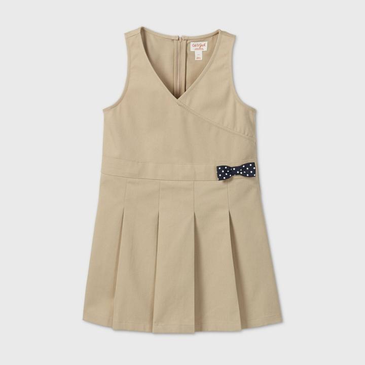 Girls' Uniform Jumpsuit Dress - Cat & Jack Beige