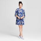 Women's Tie Sleeve Floral Dress - 3hearts (juniors') Blue