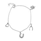 Journee Collection 1/8 Ct. T.w. Round-cut Cz Lucky Charm Pave Set Bracelet In Sterling Silver -
