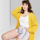 Women's Plus Size Striped High-rise Jean Shorts - Wild Fable Violet
