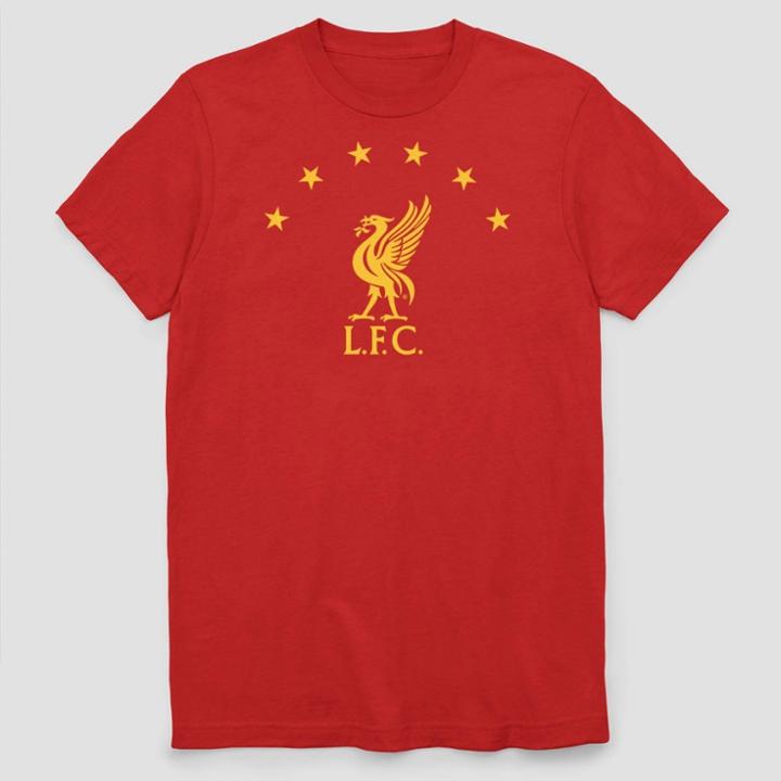 Men's Liverpool Fc Star Years Short Sleeve Graphic Crewneck T-shirt - Red