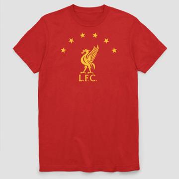 Men's Liverpool Fc Star Years Short Sleeve Graphic Crewneck T-shirt - Red