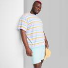 Men's Big & Tall Graphic T-shirt - Original Use Lilac Purple/striped