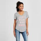 Women's Eeny Meeny Miny Mimosa Drapey Short Sleeve Graphic T-shirt - Fifth Sun - Heather Gray