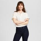 Women's Short Sleeve Button-down Shirt - Universal Thread White