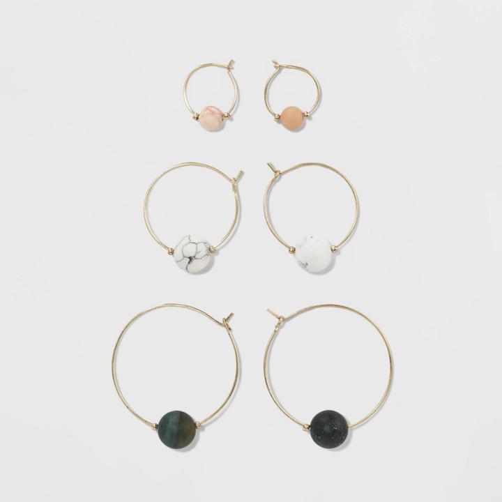 Trio Multi Hoop Earrings - Universal Thread Gold,