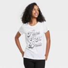 Grayson Threads Women's Here For The Bride Short Sleeve Graphic T-shirt - White