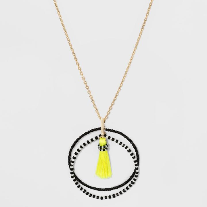 Sugarfix By Baublebar Mixed Media Pendant Necklace - Yellow, Girl's