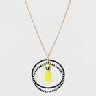 Sugarfix By Baublebar Mixed Media Pendant Necklace - Yellow, Girl's
