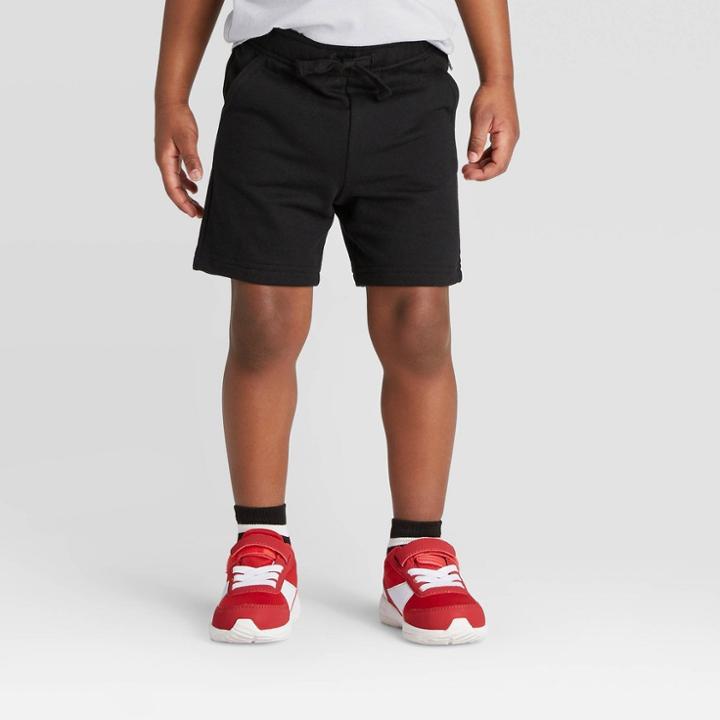 Toddler Boys' Knit Pull-on Shorts - Cat & Jack Black 12m, Toddler Boy's