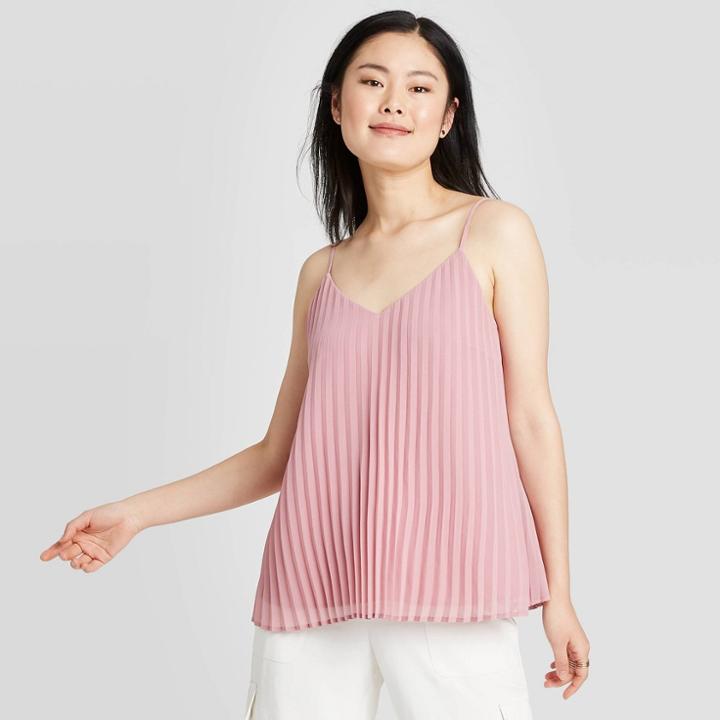 Women's Pleated Cami - A New Day Purple
