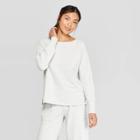 Women's Beautifully Soft Fleece Lounge Sweatshirt - Stars Above Gray L, Women's,