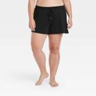 Women's Plus Size Beautifully Soft Pajama Shorts - Stars Above Black