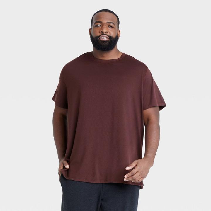 Men's Big & Tall Short Sleeve Performance T-shirt - All In Motion Berry