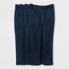 Girls' 4pk Flat Front Stretch Uniform Skinny Pants - Cat & Jack Blue