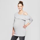Maternity Off The Shoulder Sweatshirt - Isabel Maternity By Ingrid & Isabel Gray Heather