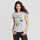 Women's Short Sleeve Crewneck Florida List Graphic T-shirt - Awake Gray