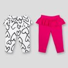 Lamaze Baby Girls' 2pk Organic Cotton Ruffle Pants - Pink Newborn, Girl's