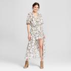 Women's Floral Print V-neck Walk Through Romper - Lots Of Love By Speechless (juniors') Ivory
