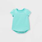 Toddler Girls' Heart Short Sleeve T-shirt - Cat & Jack Aqua