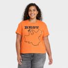 33 Revolutions Women's Plus Size Halloween Best Boos Costume Short Sleeve Graphic T-shirt - Orange