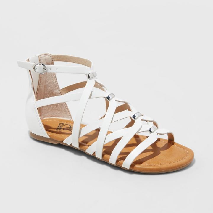 Girls' Freya Gladiator Sandals - Art Class White