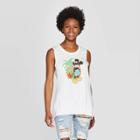 Women's Mickey Mouse Scoop Neck North Florida Mickey Shades Tank Top - Disney White