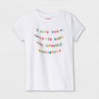 Girls' 'seriously Awesome' Short Sleeve Graphic T-shirt - Cat & Jack White