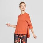 Women's Crew Neck Fleece Sweatshirt - Joylab Clay Orange