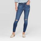 Target Women's High-rise Distressed Skinny Jeans - Universal Thread Medium Wash