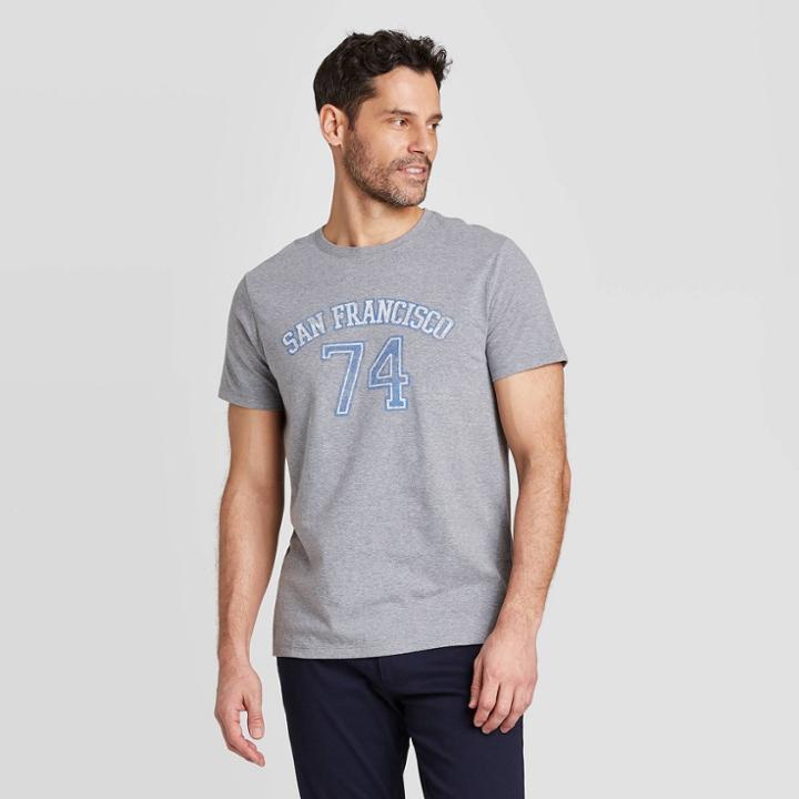 Men's Standard Fit Short Sleeve Crew Neck San Francisco Graphic T-shirt - Goodfellow & Co Dark Gray S, Men's,