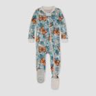 Burt's Bees Baby Baby Girls' Butterfly Snug Fit Footed Pajama
