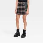 Girls' Mixed Plaid Skirt - Art Class Black/green