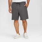 Men's Big & Tall 8 Solid Elastic Waist Shorts - Goodfellow & Co Railroad Gray